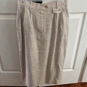 Talbots Beige Midi Skirt